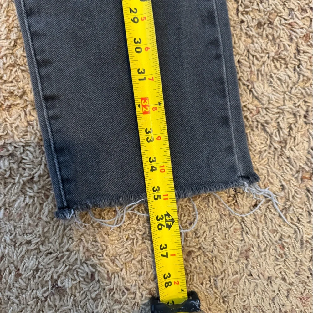 PacSun Gray Black Distressed Denim High Rise Straight Jeans Size 24